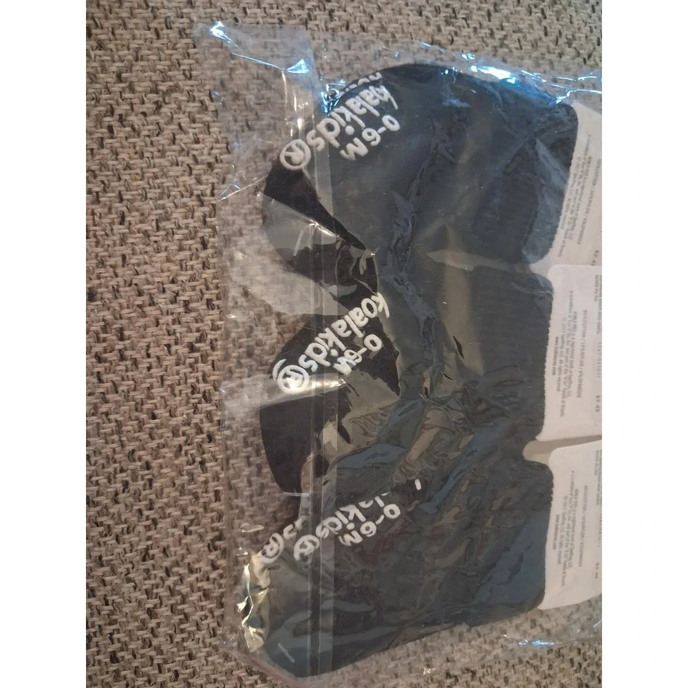 Koala Kids Basics Infant Socks (3-Pack) - Size 0-6 Months - Black